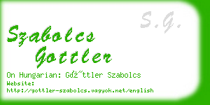 szabolcs gottler business card